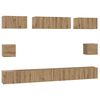vidaXL Ensemble meuble TV 8 pc Ch&ecirc;ne artisanal Bois d'ing&eacute;nierie