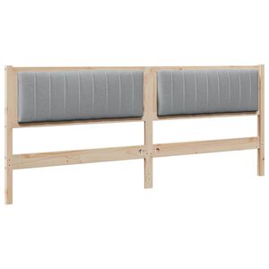 vidaXL T&ecirc;te de lit capitonn&eacute;e Marron 200 cm Pin massif