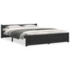vidaXL Cadre de lit sans matelas noir bois massif 150x200 cm