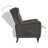 vidaXL Fauteuil inclinable Gris fonc&eacute; Velours