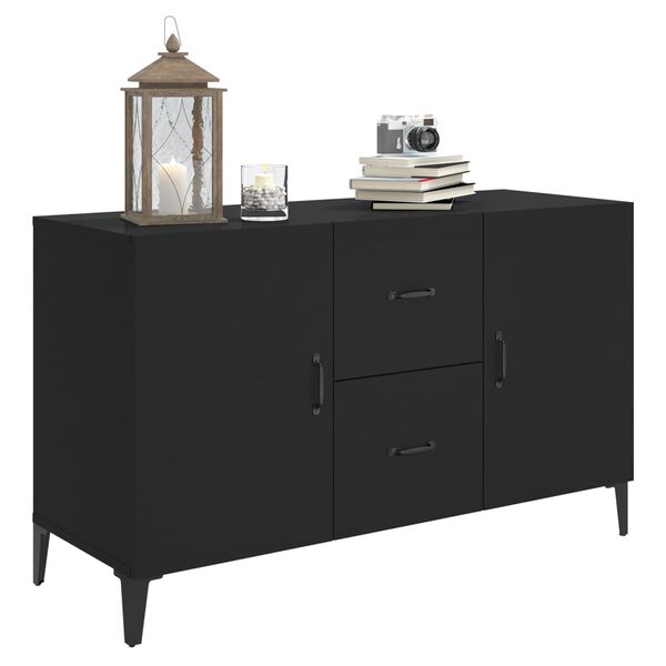 vidaXL Buffet noir 100x36x60 cm bois d'ing&eacute;nierie