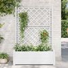 vidaXL Jardinière avec treillis 100x43x142 cm PP Blanc