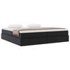 vidaXL Lit avec rangement et matelas Noir 200 x 200 cm Simili cuir