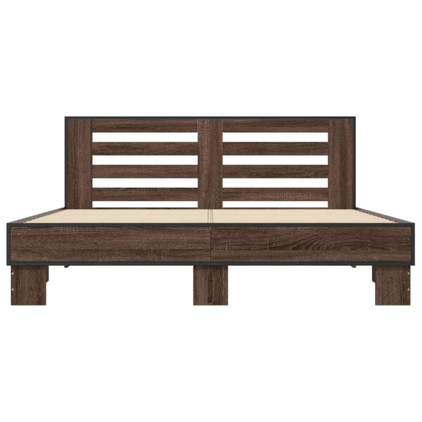 vidaXL Cadre de lit sans matelas chêne marron 150x200 cm