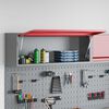 vidaXL Armoire &agrave; outils avec stockage Rouge et Gris 100 x 25 x 35 cm