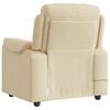 vidaXL Fauteuil de massage inclinable Cr&egrave;me Tissu