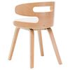 vidaXL Chaises à manger lot de 4 crème bois courbé et similicuir
