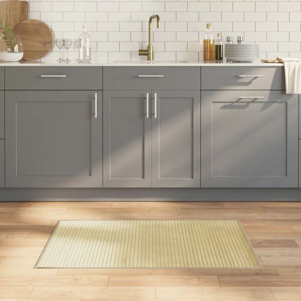 vidaXL Tapis rectangulaire naturel clair 60x100 cm bambou