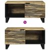 vidaXL Table basse Marron et Noir 80 x 50 x 40 cm Bois d'acacia massif