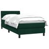 vidaXL Sommier &agrave; lattes de lit et matelas vert fonc&eacute; 90x210 cm velours