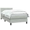 vidaXL Sommier &agrave; lattes de lit et matelas gris clair 90x210 cm velours