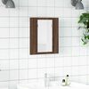 vidaXL Armoire &agrave; miroir LED de salle de bain ch&ecirc;ne marron 40x12x45 cm