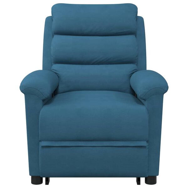vidaXL Fauteuil de massage Bleu Velours