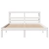 vidaXL Cadre de lit sans matelas blanc 150x200 cm bois de pin massif