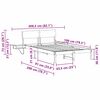 vidaXL Cadre de lit avec tête de lit Blanc 135 x 190 cm Pin massif