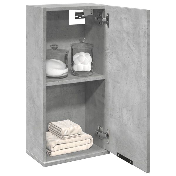 vidaXL Armoire de salle de bain murale Gris béton 32x20x67 cm