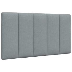 vidaXL Coussin de t&ecirc;te de lit Hanko gris clair 80 cm tissu