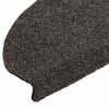 vidaXL Tapis d'escalier autocollants 15 pièces 65 x 21 x 4 cm Anthracite Demi-rond Grand