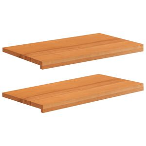 vidaXL Appuis de fen&ecirc;tre 2 pc Marron Clair 80x 40 x 2 cm