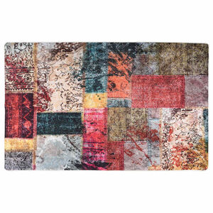 vidaXL Tapis lavable Patchwork 160x230 cm multicolore