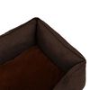 vidaXL Lit pour chiens Marron 65x50x20 cm Aspect de lin Polaire