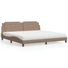 vidaXL Lit avec matelas Zadar cappuccino 200x200 cm similicuir