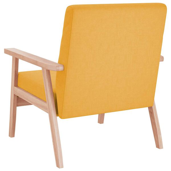 vidaXL Fauteuil jaune tissu