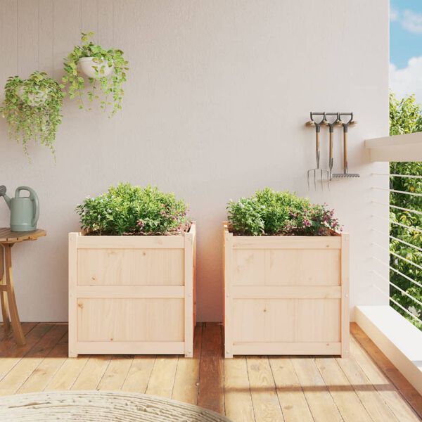 vidaXL Jardinières 2 pcs bois de pin massif