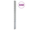 vidaXL Poteaux de cl&ocirc;ture 40 pcs argent&eacute; 260 cm&nbsp;acier galvanis&eacute;