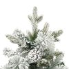 vidaXL Sapin de No&euml;l pr&eacute;-&eacute;clair&eacute; avec neige floqu&eacute;e/c&ocirc;nes 120cm PVC/PE