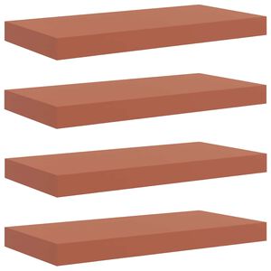 vidaXL &Eacute;tag&egrave;re Murale 4 pc Rouge 50 x 23,5 x 3,8 cm Bois d'ing&eacute;nierie