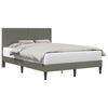 vidaXL Cadre de lit Gris clair 160 x 200 cm Tissu en velours c&ocirc;tel&eacute;