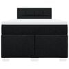 vidaXL Sommier &agrave; lattes de lit avec matelas noir 120x190 cm tissu