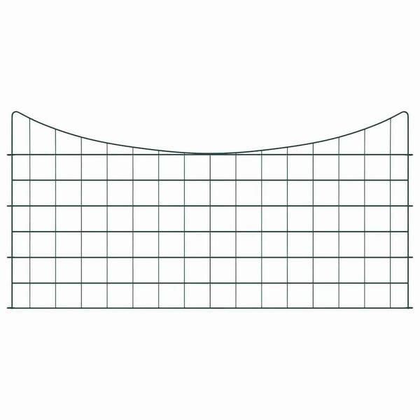 vidaXL Ensemble de cl&ocirc;ture de jardin 5 pcs Vert 100 x 50 cm Acier