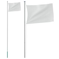 vidaXL Mât de drapeau sectionnel Argenté 6,23 m Aluminium