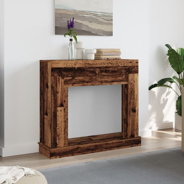 VidaXL Cadre de cheminée vieux bois 100x30x87,5 cm bois d'ingénierie