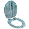 vidaXL Si&egrave;ge WC MDF Couvercle &agrave; fermeture en douceur Bois vieux