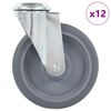 vidaXL 12 pcs Roulettes pivotantes &agrave; trou de boulon 125 mm