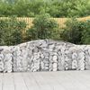 vidaXL Paniers à gabions arqués 25 pcs 400x30x80/100 cm Fer galvanisé
