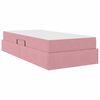 vidaXL Lit avec rangement et matelas Rose 100 x 200 cm Velours