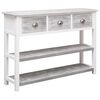 vidaXL Buffet Gris antique 108x30x76 cm Bois de Paulownia massif