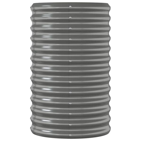 vidaXL Lit surélevé de jardin Acier galvanisé 114x40x68 cm gris