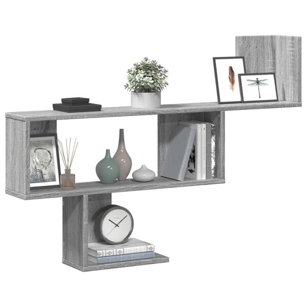 vidaXL Étagère murale sonoma gris 100x15x70 cm bois ingénierie
