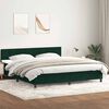 vidaXL Sommier &agrave; lattes de lit et matelas vert fonc&eacute; 180x220cm velours