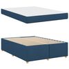 vidaXL Cadre de lit avec matelas Bleu 140 x 200 cm tissu