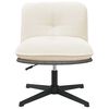 vidaXL Chaise pivotante de bureau cr&egrave;me boucl&eacute; comme de la laine tissu
