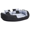 vidaXL Coussin r&eacute;versible lavable pour chien Gris et noir 110x80x23 cm