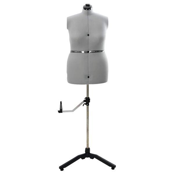 vidaXL Forme de Robe Ajustable F&eacute;minine Gris l Velours