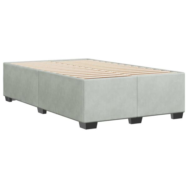 vidaXL Cadre de lit sans matelas gris clair 120x200 cm velours
