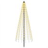 vidaXL Arbre de No&euml;l LED 165 cm 270 LED Blanc chaud Fer Noir
